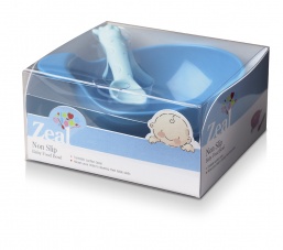 Blue Silicone Baby Bowl & Spoon Set CKS Zeal